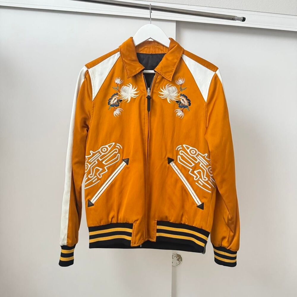 Coach Men's Orange and Yellow Jacket